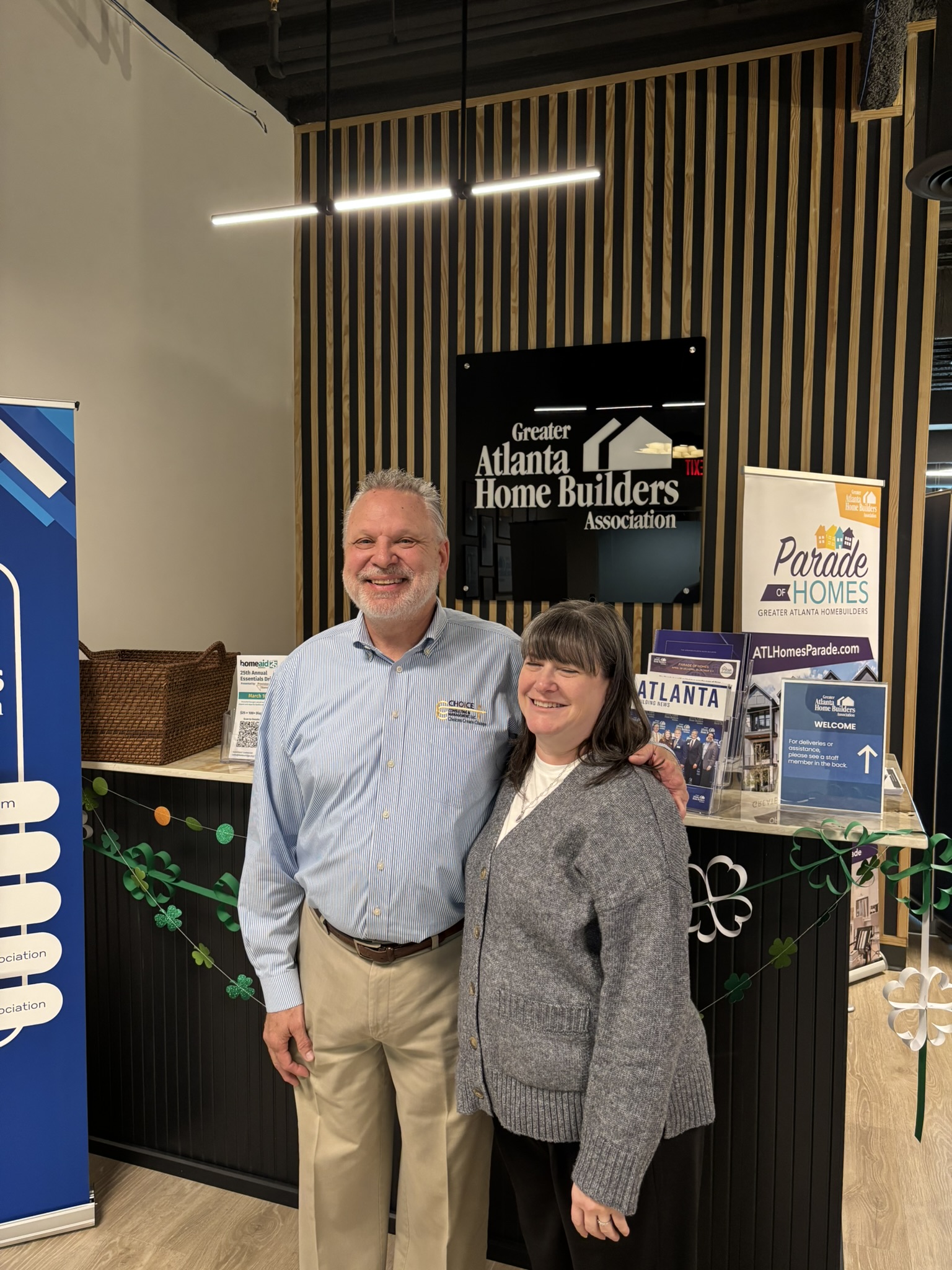Bobby Mink with Valerie Braverman, Education Director, Greater Atlanta Home Builders Association