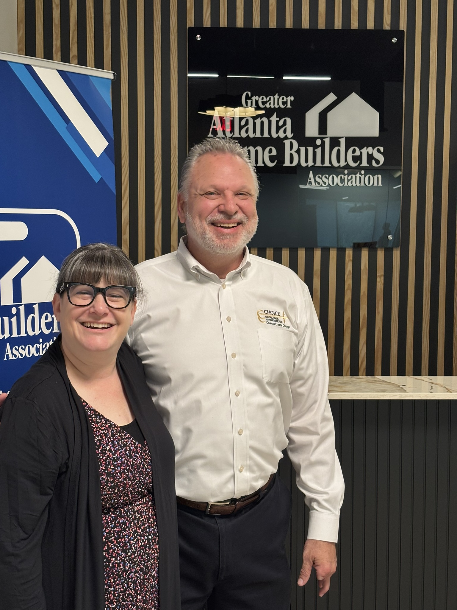 Bobby Mink with Valerie Braverman, Education Director, Greater Atlanta Home Builders Association